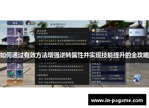 如何通过有效方法增强逆转属性并实现技能提升的全攻略 如何通过有效方法增强逆转属性并实现技能提升的全攻略